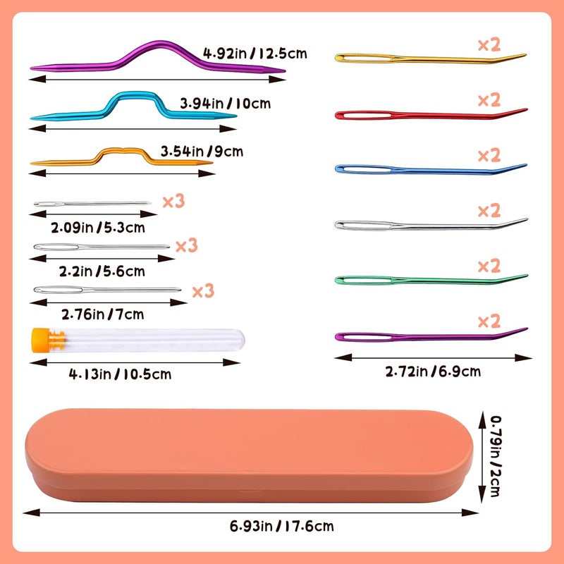 ZMAAGG Yarn Needles, Tapestry Needles, Large-Eye Blunt Needles, Darning Needles for Crocheting with Knitting Cable Needles, Storage Box, Bent Tapestry Needles for Knitting Crochet - Image 2